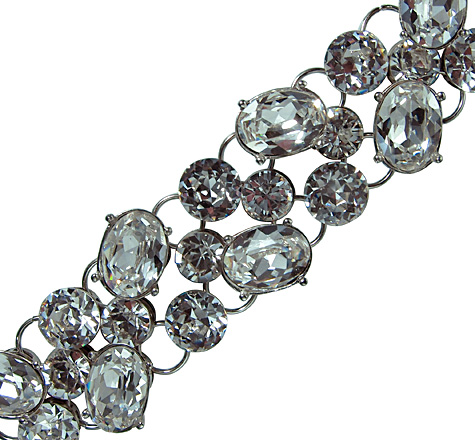 Браслет с кристаллами SWAROVSKI<br>Артикул: 002_SW10015<br> Размер браслета: XS (17 cm)<br> Цвет: Silver / Crystal