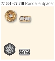 Рондельеры (ювелирные вставки)<br>Артикул: 77510<br>Размер кристалла: PP25<br>Основа кристалла: фольга<br>Цвет кристаллов: Crystal