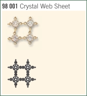 Кристаллическая сетка<br>Артикул: 98001<br>Размер кристалла: SS29<br>Покрытие кристалла: камень с покрытием<br>Задняя часть: R - с кольцами<br>Цвет кристаллов: Crystal<br>Артикул кристалла: 1028<br>Покрытие металла: Z - без покрытия